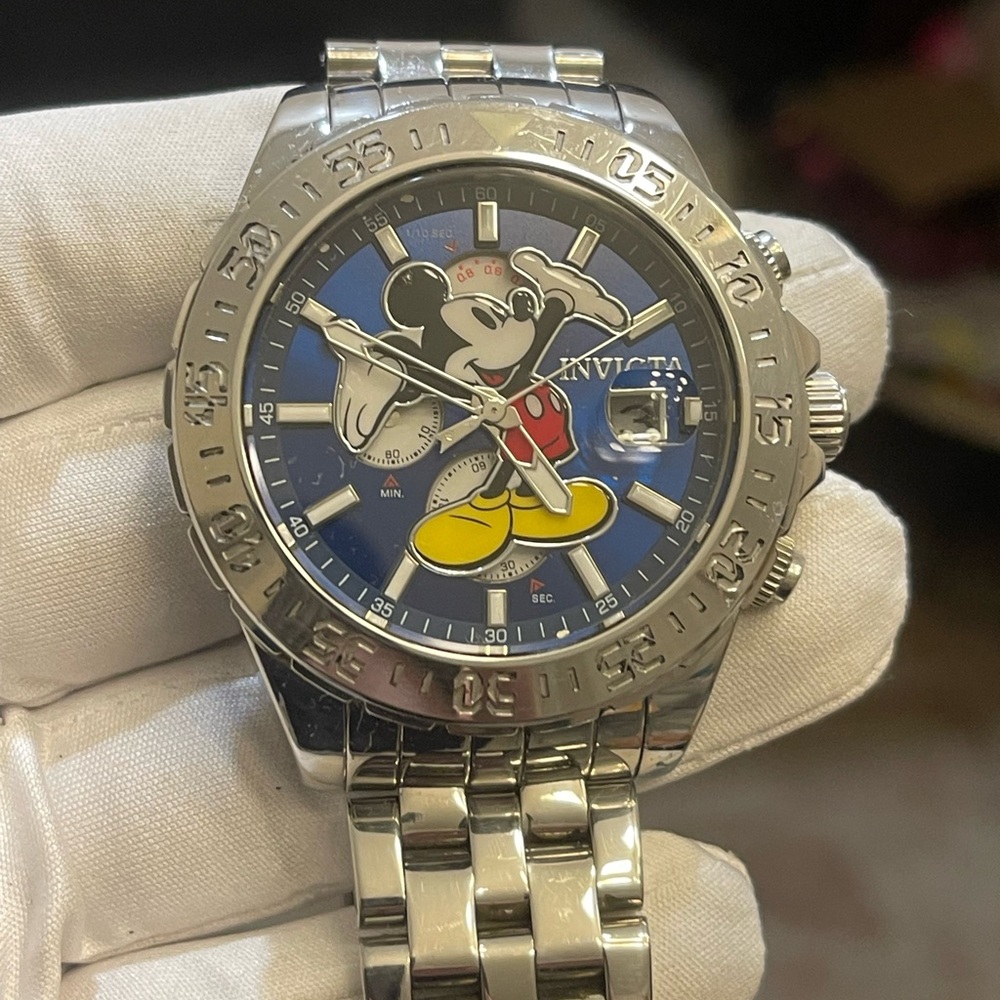 Invicta Disney Chronograph Quartz 3 Hand Blue Dial Ref 27377 47mm Men’s Watch - Picture 11 of 15